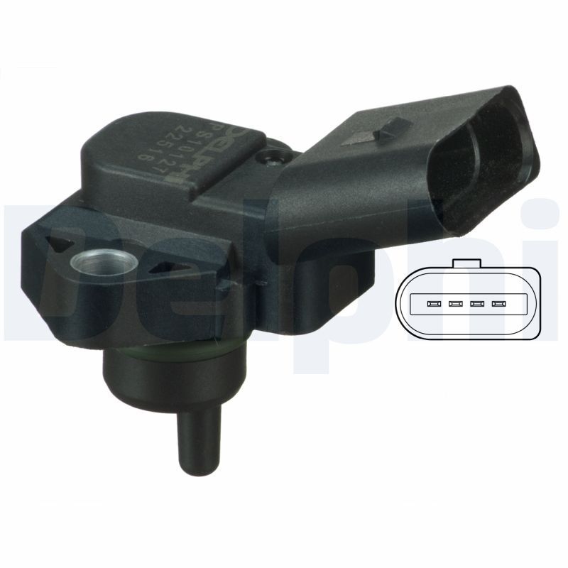 DELPHI Sensor, boost pressure PS10127 VW,AUDI,FORD,Golf IV Schrägheck (1J1),POLO (9N_),Transporter IV Bus (70B, 70C, 7DB, 7DK, 70J, 70K, 7DC, 7DJ)