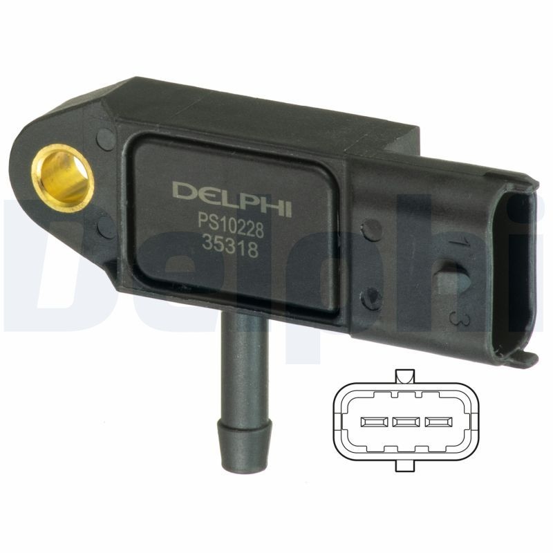 DELPHI Sensors OPEL,RENAULT,NISSAN PS10228 223657266R,8200225971,93450122 Sensor, intake manifold pressure 93450122,223657266R,8200225971,93450122