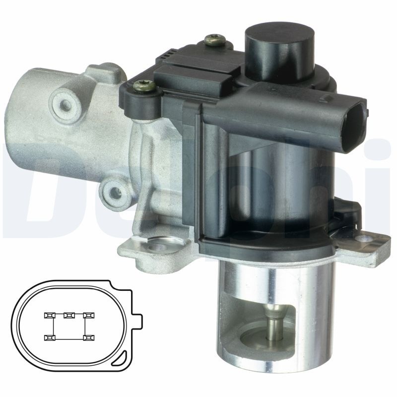 DELPHI EGR valve without gaskets/seals EG10425-12B1 Exhaust gas recirculation valve,EGR RENAULT,NISSAN,DACIA,Clio III Schrägheck (BR0/1, CR0/1)