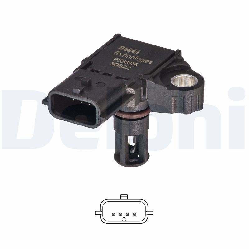 DELPHI Sensors PS20076-12B1 Sensor, intake manifold pressure RENAULT,DACIA,MEGANE III Grandtour (KZ0/1),Clio IV Schrägheck (BH_)
