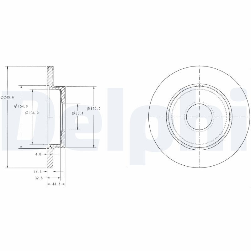 DELPHI Brake disc solid BG3673 Brake rotor,Brake discs AUDI,SEAT,A4 Avant (8ED, B7),A4 Avant (8E5, B6),A4 Limousine (8D2, B5),A4 Avant (8D5, B5)