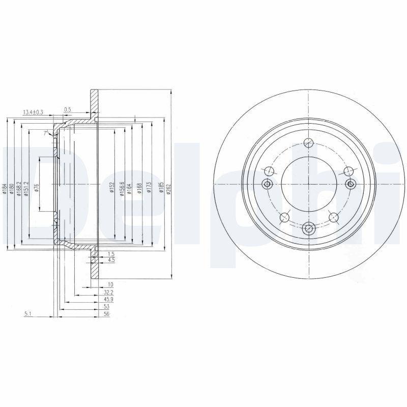 DELPHI Brake disc solid BG4082C Brake rotor,Brake discs HYUNDAI,KIA,ix35 (LM, EL, ELH),Tucson (TL, TLE),i30 (FD),i30 CW (FD),TUCSON Kasten/SUV (TLE)