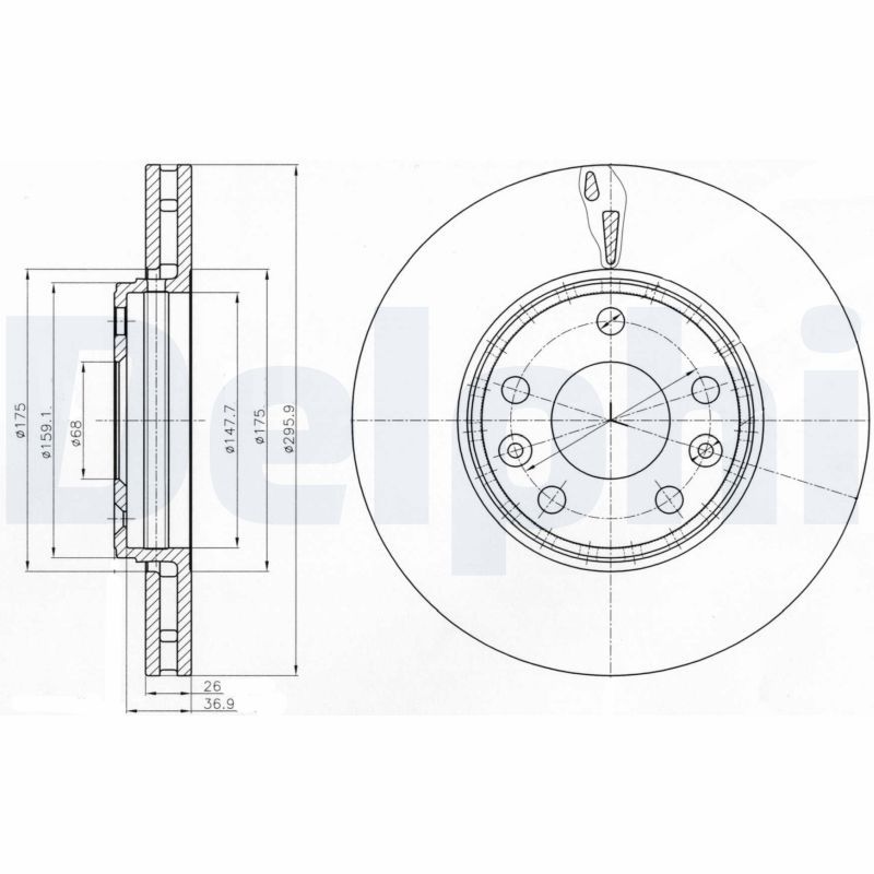 DELPHI Brake disc Vented BG4264 Brake rotor,Brake discs RENAULT,MEGANE III Grandtour (KZ0/1),Scénic III (JZ0/1_),Megane III Schrägheck (BZ0/1_)