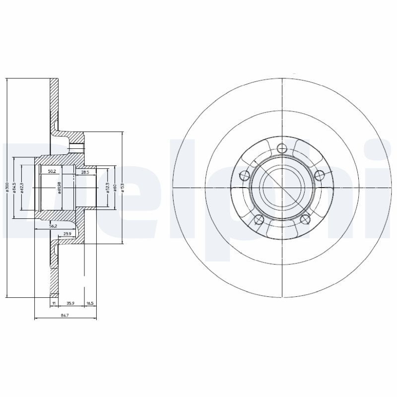 DELPHI Brake disc RENAULT BG9024RS 402021651R,432023663R,432025945R Brake rotor,Brake discs,Brake rotors 432029079R,8200002874,8200244108