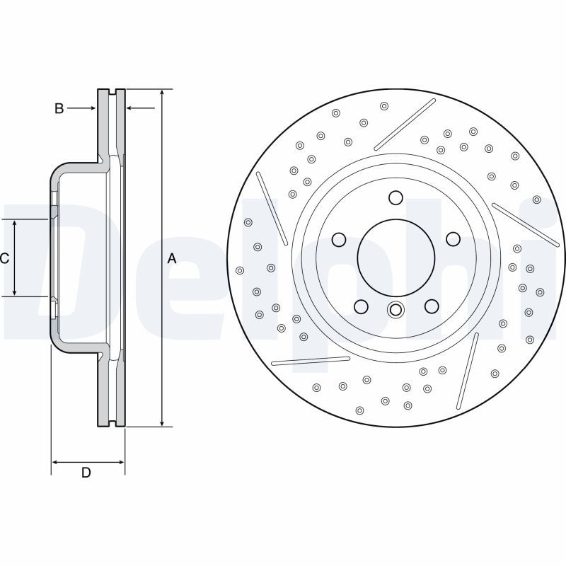 DELPHI Brake disc Front Axle BG9235C Brake rotor,Brake discs BMW,3 Touring (E91),3 Limousine (E90),1 Schrägheck (E87),3 Coupe (E92),1 Schrägheck (E81)