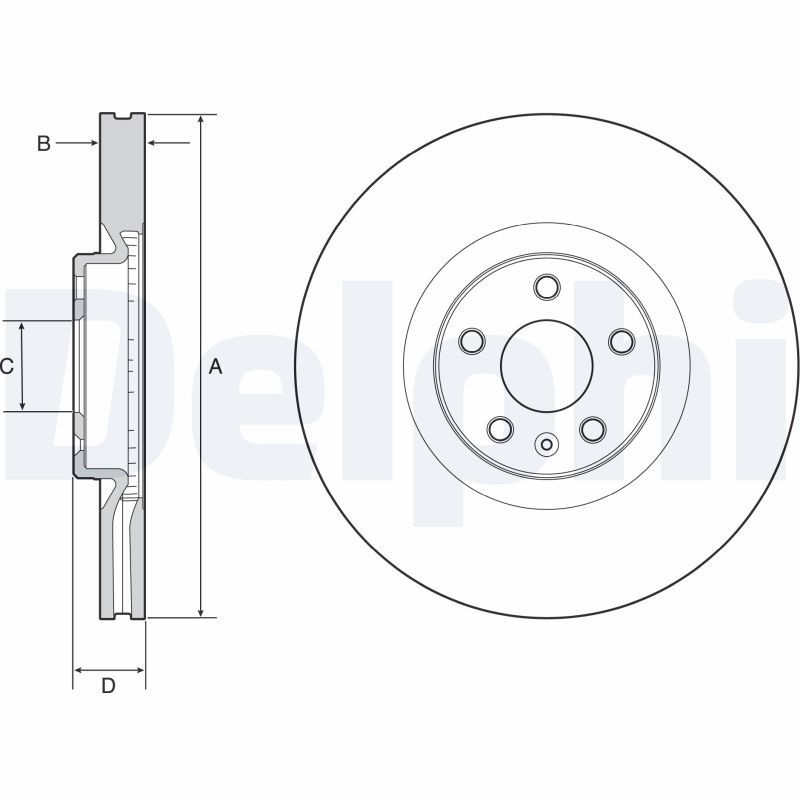 DELPHI Brake disc VOLVO,POLESTAR BG9231C 32301268,31400568,31471752 Brake rotor,Brake discs,Brake rotors 32300811,80000600,31471752,32300811