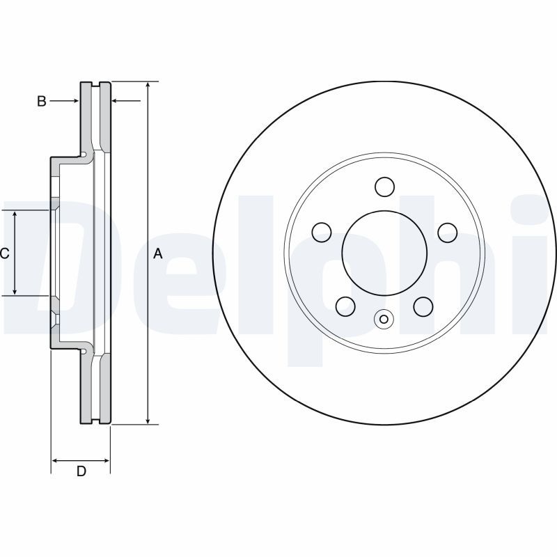 DELPHI Brake disc Vented BG4963C Brake rotor,Brake discs VW,AUDI,SKODA,POLO (AW1, BZ1),A1 Sportback (GBA),A1 Citycarver (GBH),A1 Allstreet (GB)