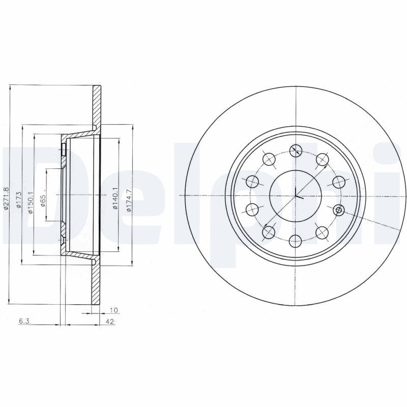 DELPHI Brake disc VW,AUDI,OPEL BG4324C 1K0615601AA,5Q0615601D,8P0098601F Brake rotor,Brake discs,Brake rotors 8P0098601P,L5QD615601A,1K0615601AA