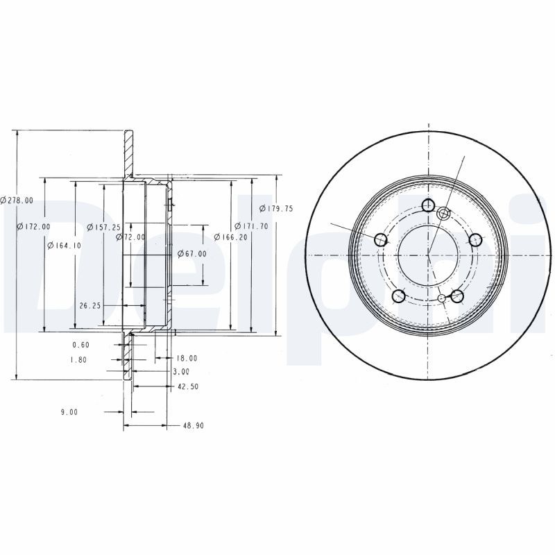 DELPHI Brake disc MERCEDES-BENZ,CHRYSLER BG3326C 5098065AA,5098066AA,5898066AA Brake rotor,Brake discs,Brake rotors 68031811AA,1244230412,1244230512
