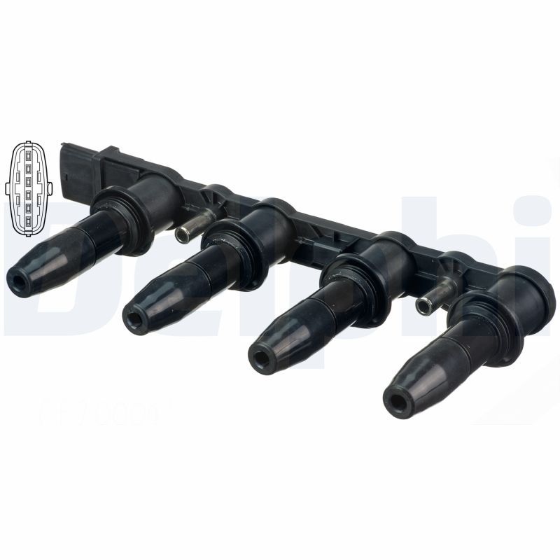 DELPHI Ignition coil OPEL,FIAT,ALFA ROMEO CE20009-12B1 71739725,71744369,71779115 Coil pack,Ignition coil pack,Engine coil,Engine coil pack CE20009