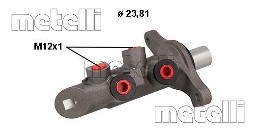 Metelli Huvudbromscylinder Renault 050876 Storlek 2