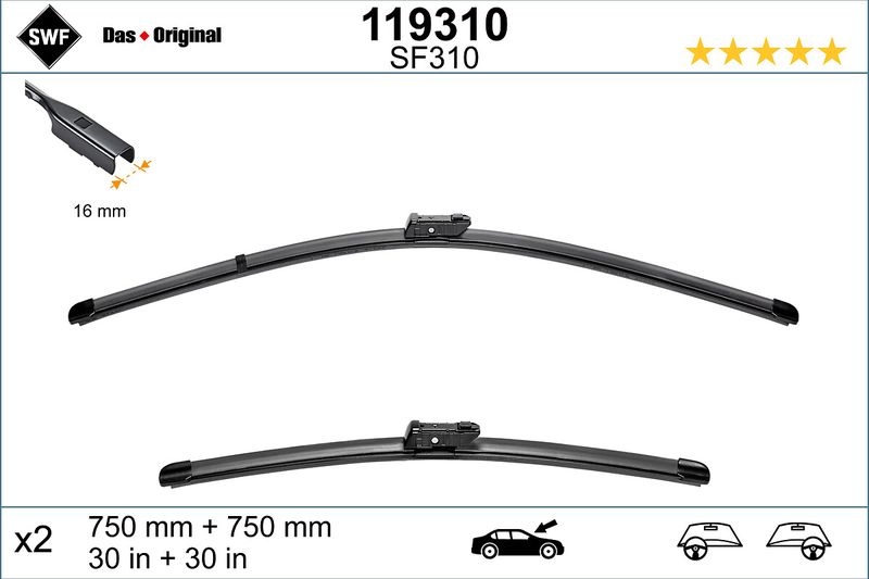 Wiper Blade 119310 SWF