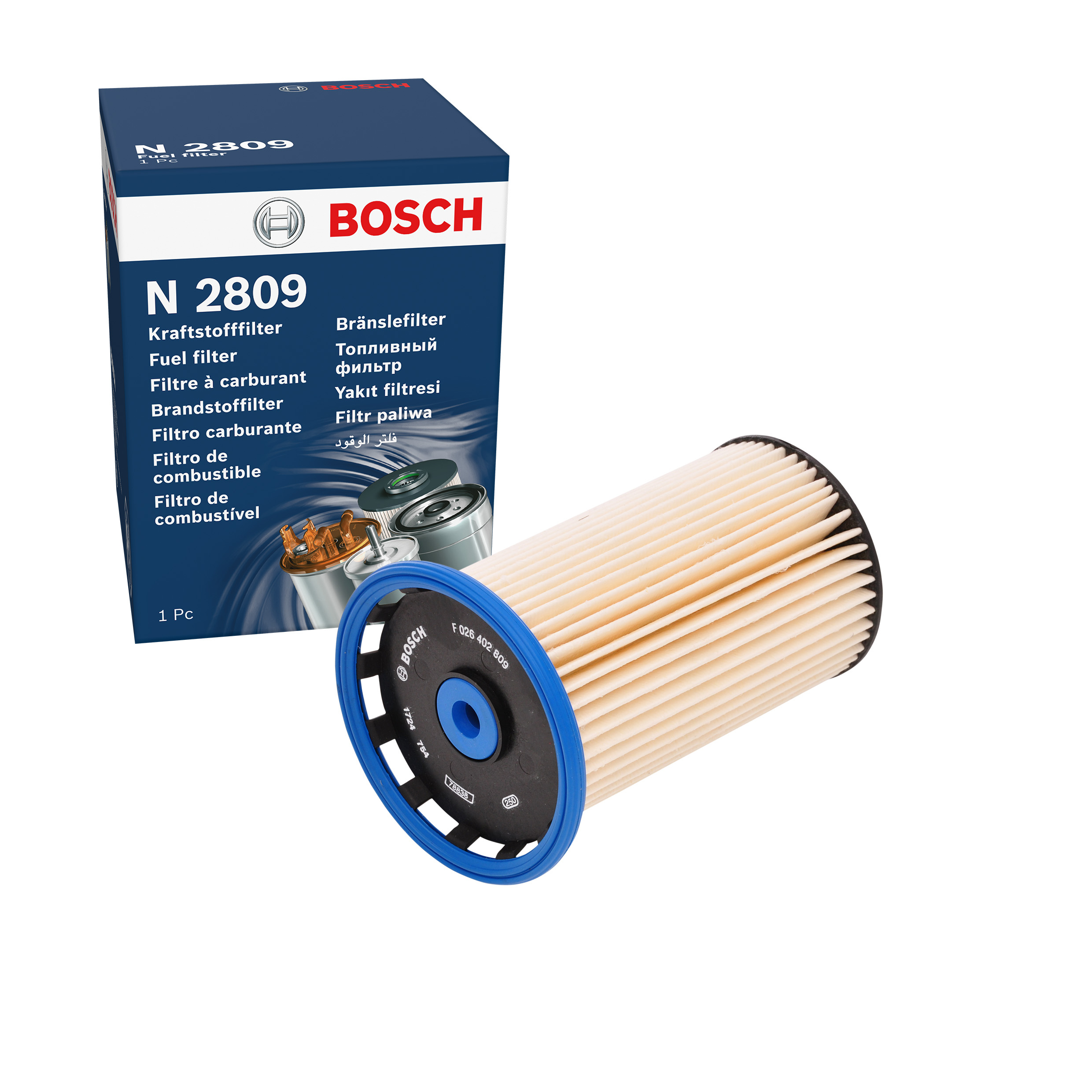 BOSCH Fuel Filter Filter Insert F 026 402 809 VW,AUDI,SEAT,TIGUAN (5N_),Passat Variant (365),SHARAN (7N1, 7N2),Passat CC (357),CC (358)