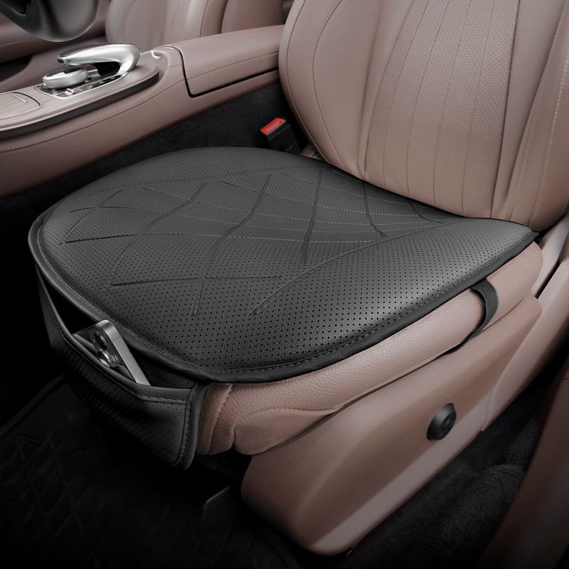 Universal Seat Cushion 'Bottom' Black Leather - 1 piece