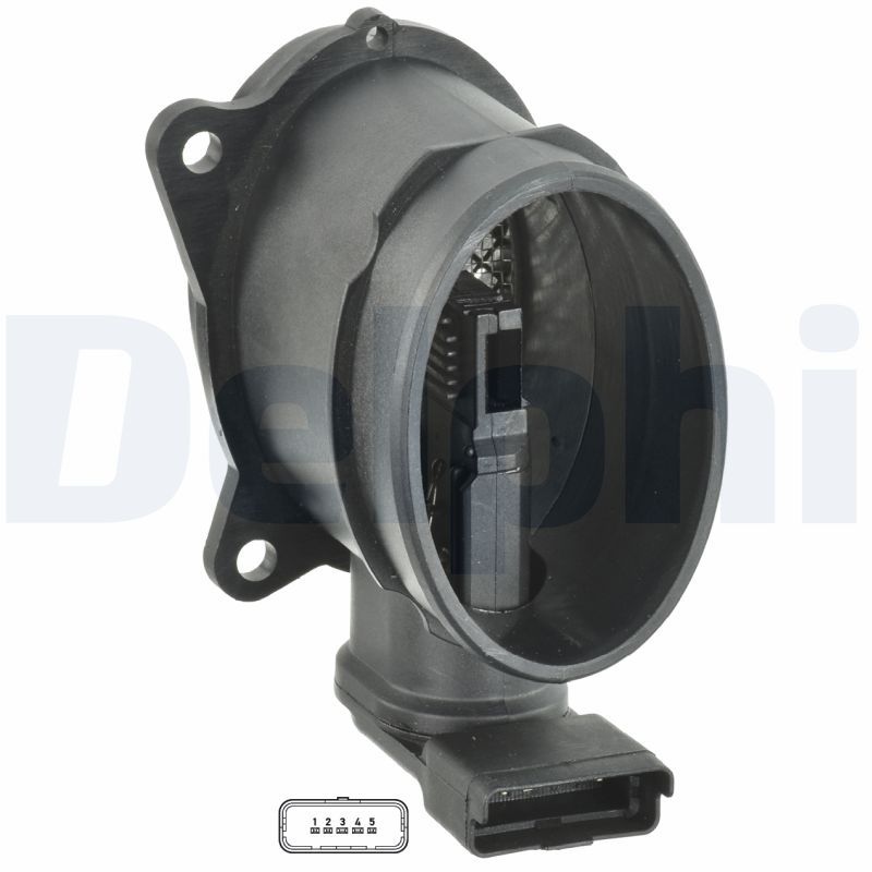 DELPHI Mass air flow sensor FORD,FIAT,PEUGEOT AF10075-12B1 1610874680,1920GV,9650010780 1610874680,9650010780,1255117,3M5A12B579BB,Y60113215,1920GV