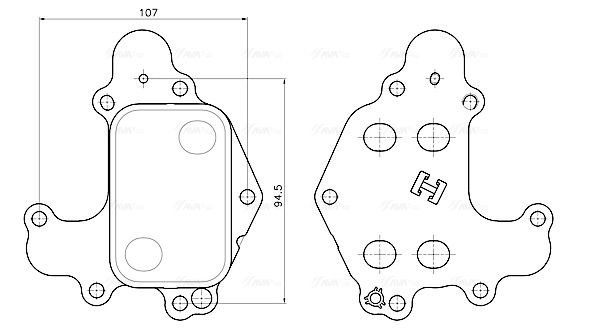 Oil cooler, engine oil