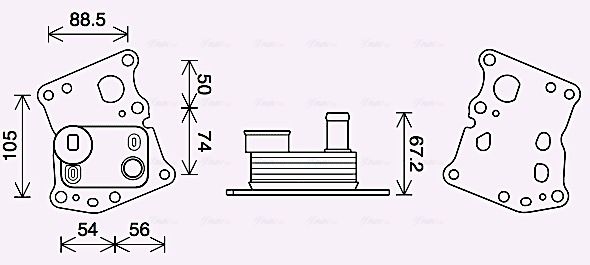 Oil Cooler, engine oil