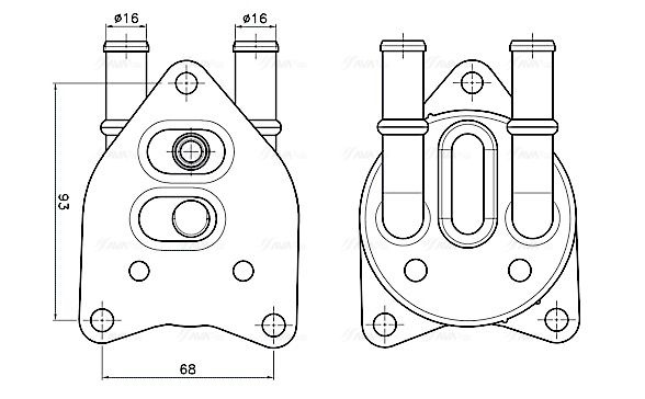 Oil cooler, automatic transmission