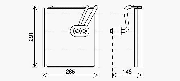 Evaporator, air conditioning