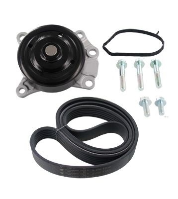SKF Water Pump + V-Ribbed Belt Kit PEUGEOT,TOYOTA,CITROËN VKMC 33817 1201H0,1201J0,1201L3 1614299180,5750QN,1610080003,1610080007,1610097234,1340011