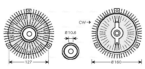 Clutch, radiator fan