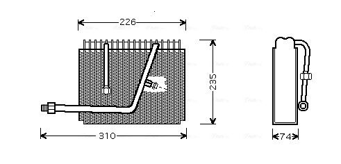 Evaporator, air conditioning