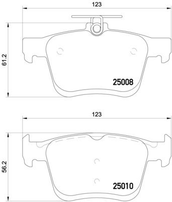 Brake Pad set, Disc Brake P 85 125E Brembo