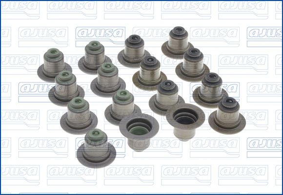 AJUSA Seal Set, valve stem 57043100  FORD,MAZDA,VOLVO,Fiesta Mk5 Schrägheck (JH1, JD1, JH3, JD3),FOCUS III Turnier,MONDEO IV Turnier (BA7)