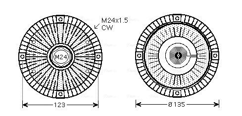 Clutch, radiator fan