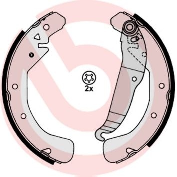 BREMBO Brake Shoes OPEL,VAUXHALL S 59 517 1605062,1605262,1605358 Brake Shoe Set,Brake Lining 1605920,93189978,93284576,90512792,91158369,93195331