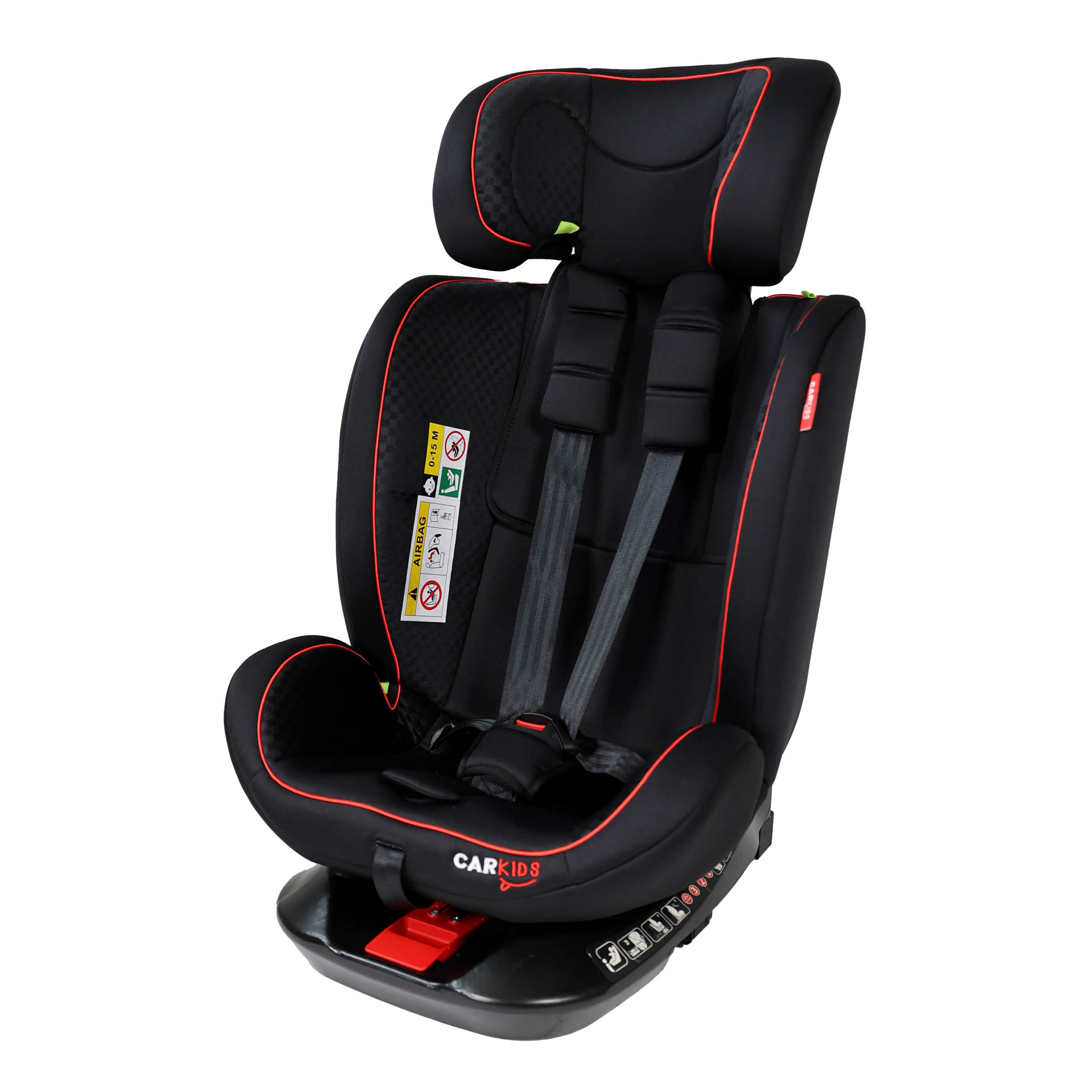 Carkids I-Size Child Seat Darcy ° Rotatable 40-150cm Isofix Black/Red