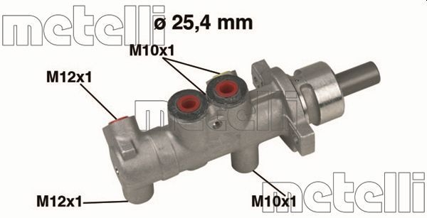 Metelli Huvudbromscylinder Renault 050415 Storlek 2