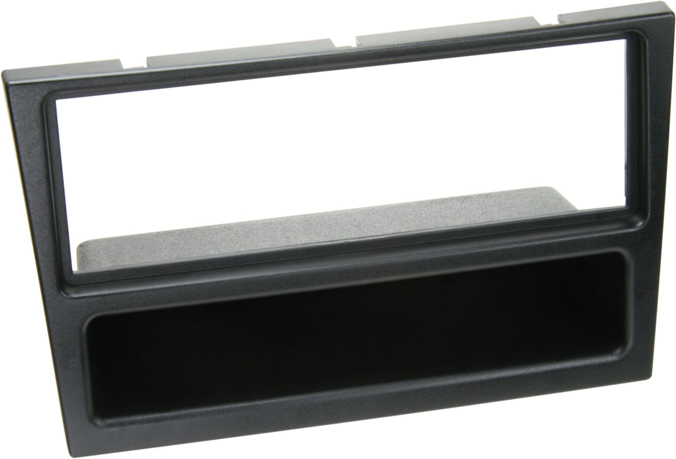 1-DIN Panel with storage tray. Opel - Renault - Suzuki Color: Black