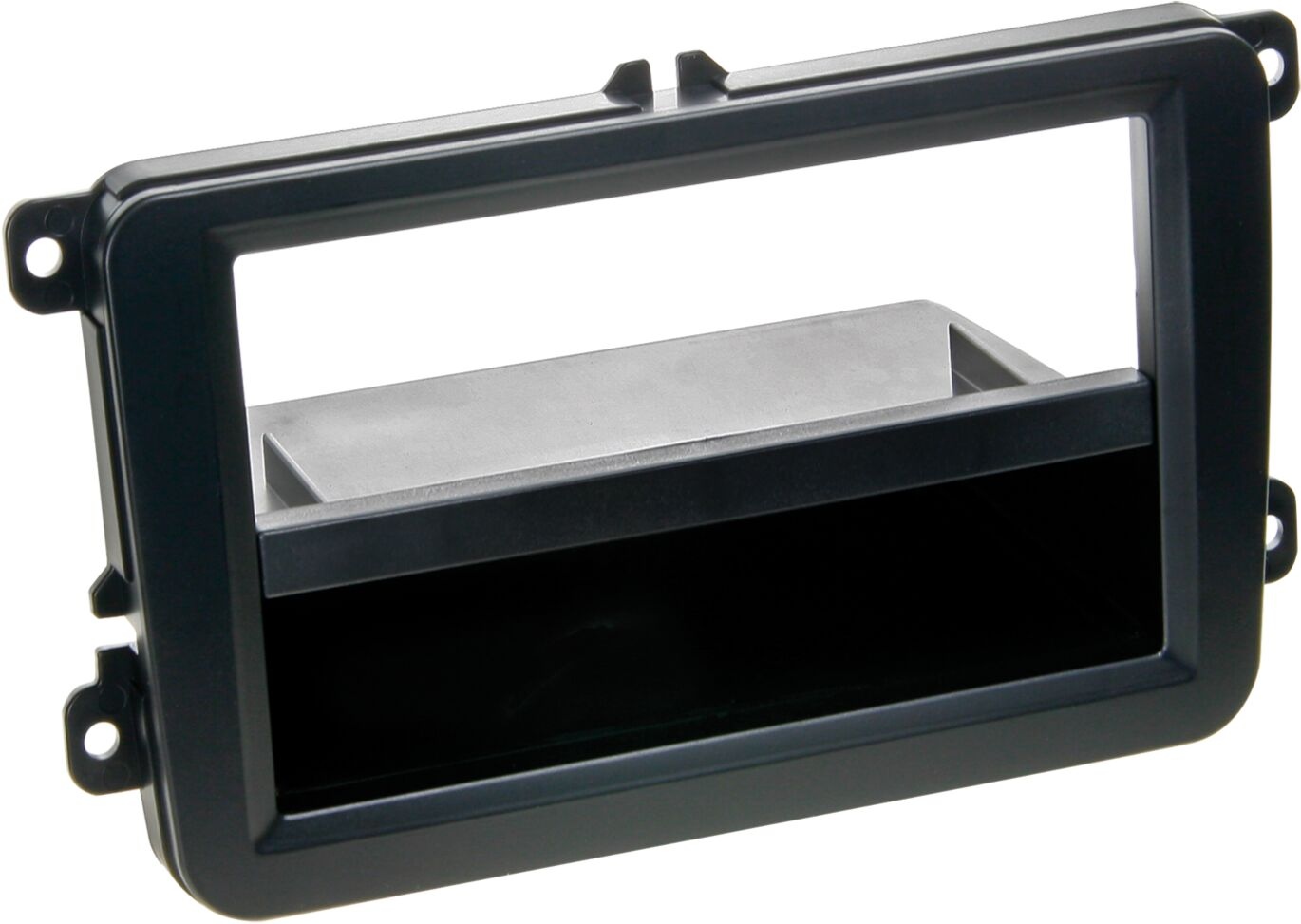 2-DIN Panel with storage compartment (Pro) Seat - Skoda - Volkswagen - Color: Black