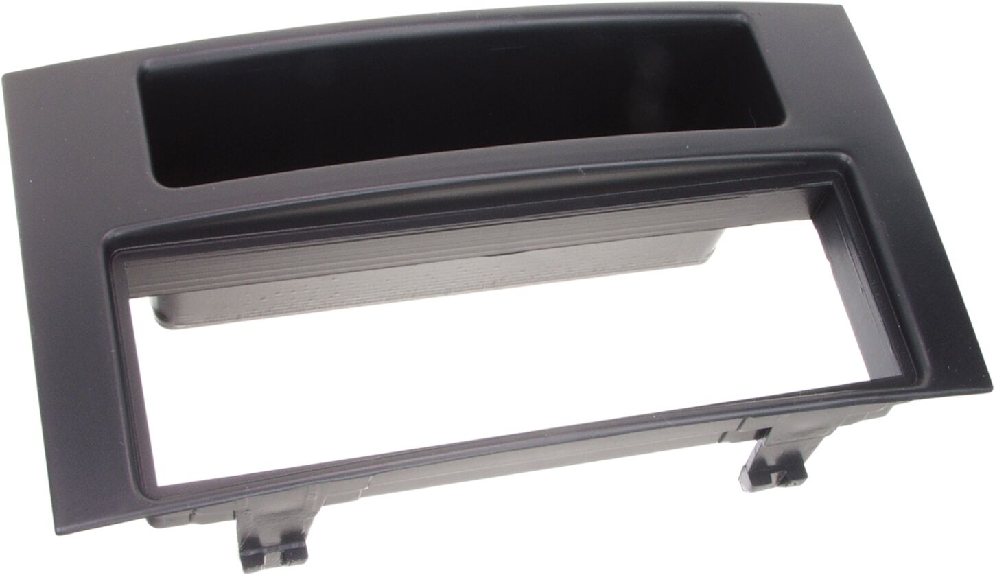 1-DIN Panel with storage tray. Volkswagen Touareg / T5 Mulivan / T5 Transporter Color: Black