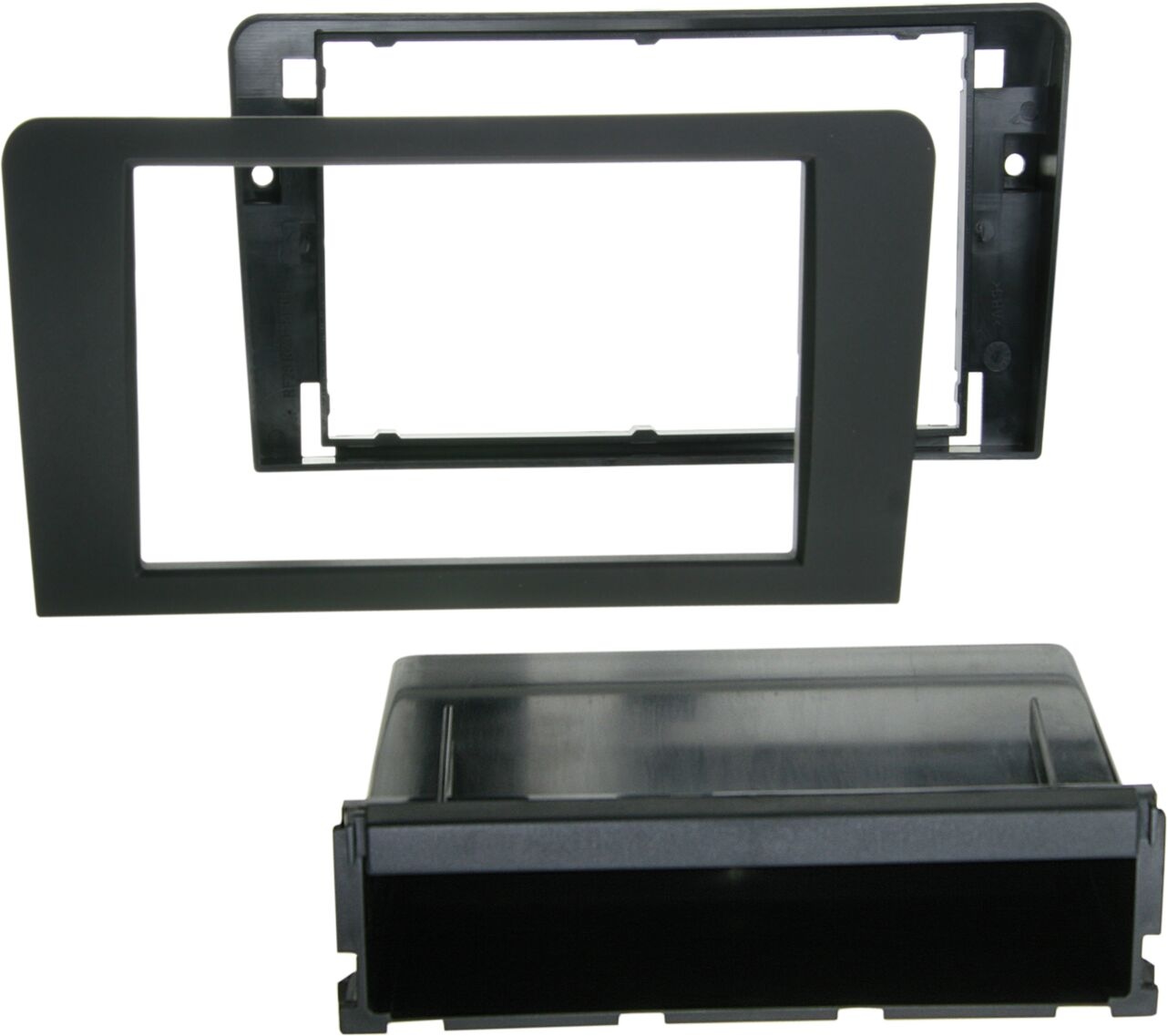 2-DIN Panel with storage compartment PRO Audi (8P/8PA) 2003-2013 - Color: black