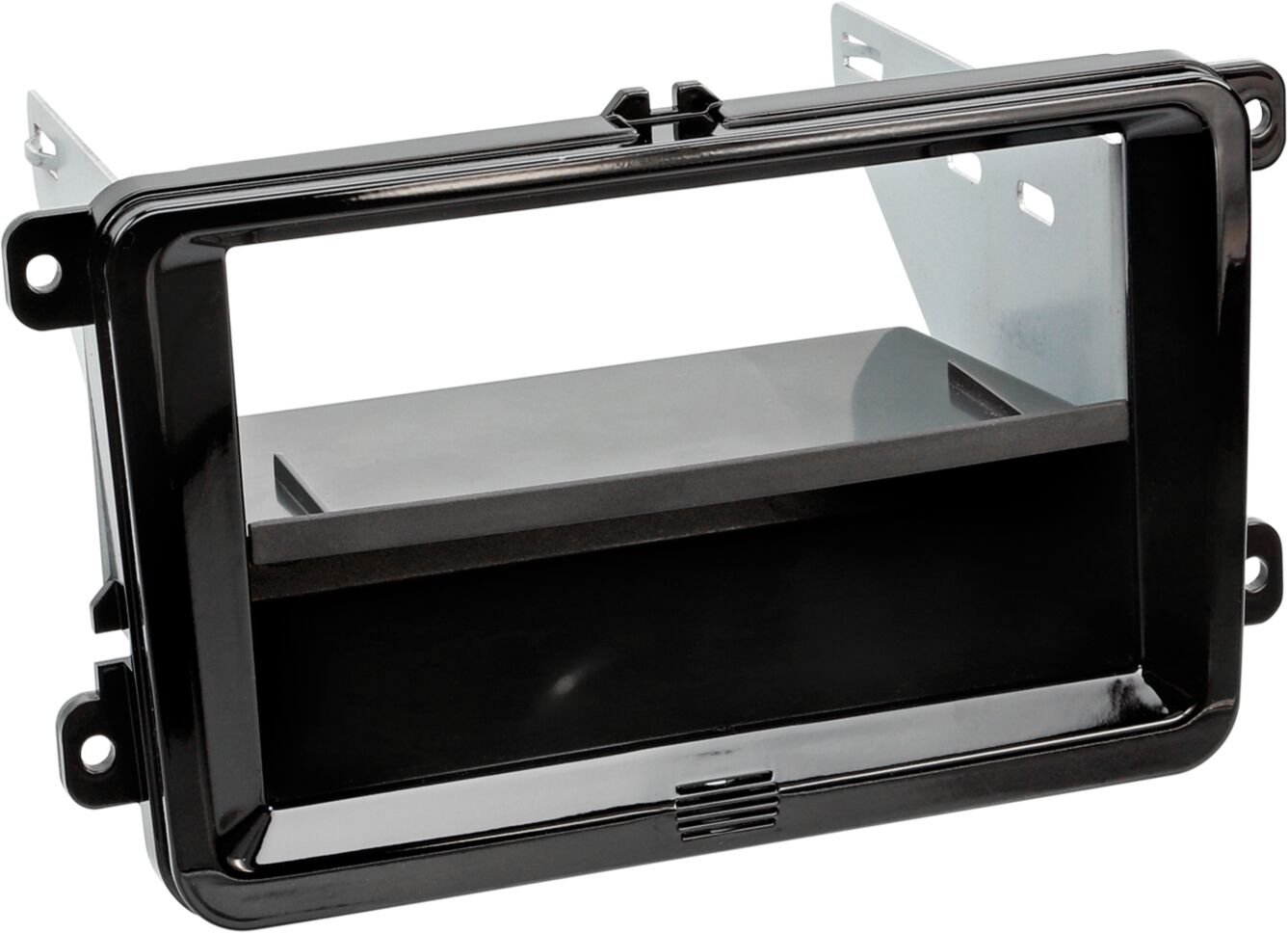 2-DIN Panel with storage tray. Seat - Skoda - Volkswagen Color Piano Black