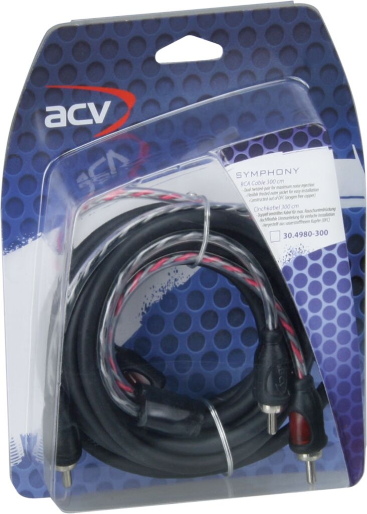 ACV 30.4980-300 RCA cable 3 m 2x RCA plug phono to 2x RCA plug phono