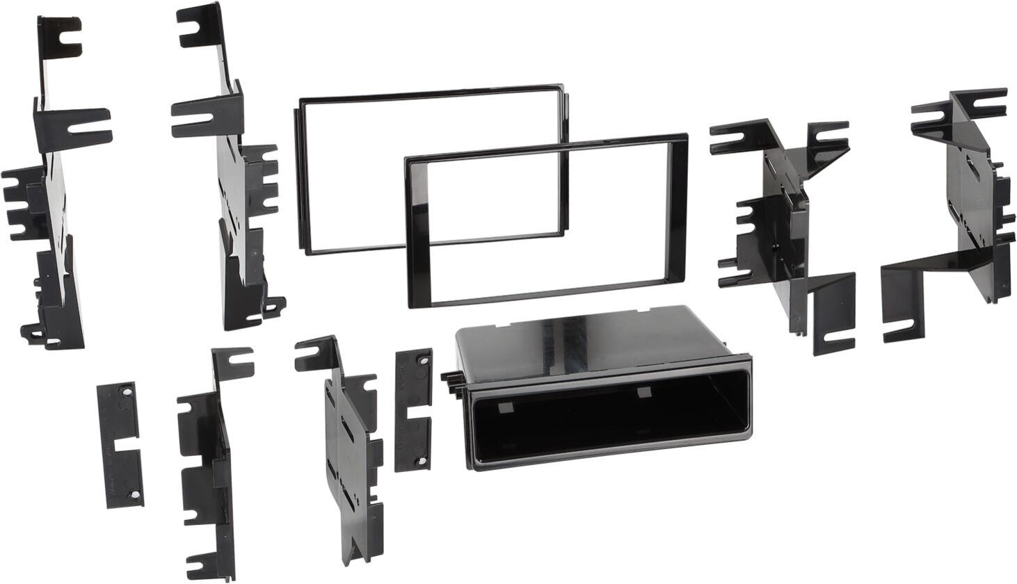 2-DIN Panel Nissan various models - Color: Piano Black