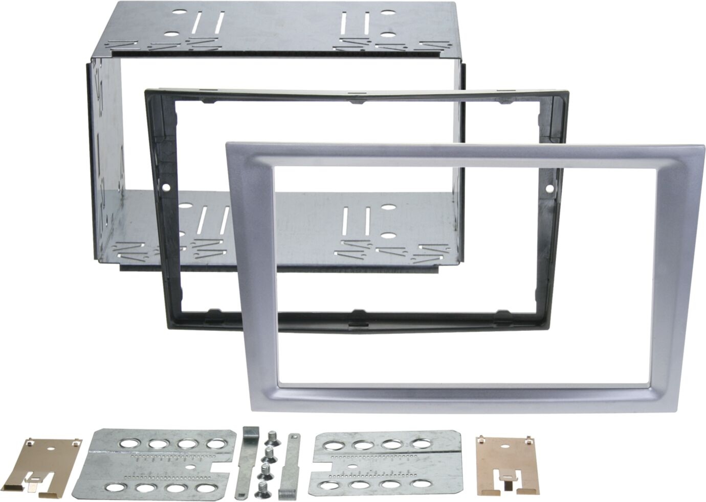 2-DIN Panel Opel Combo/Corsa C/ Meriva/ Tigra - Color: Matt Chrome