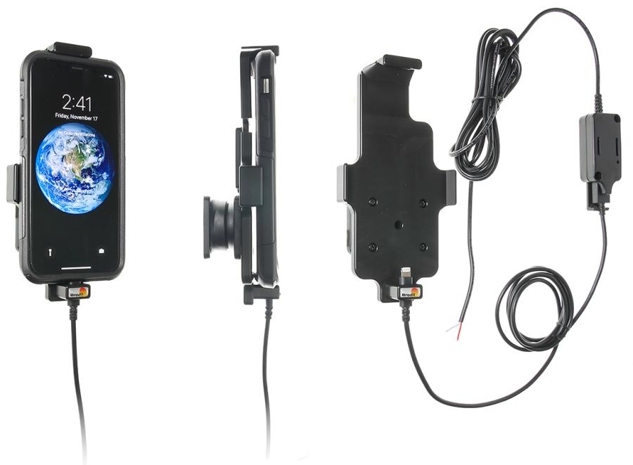 Apple iPhone X / Xs Active holder with fixed power supply and with cover