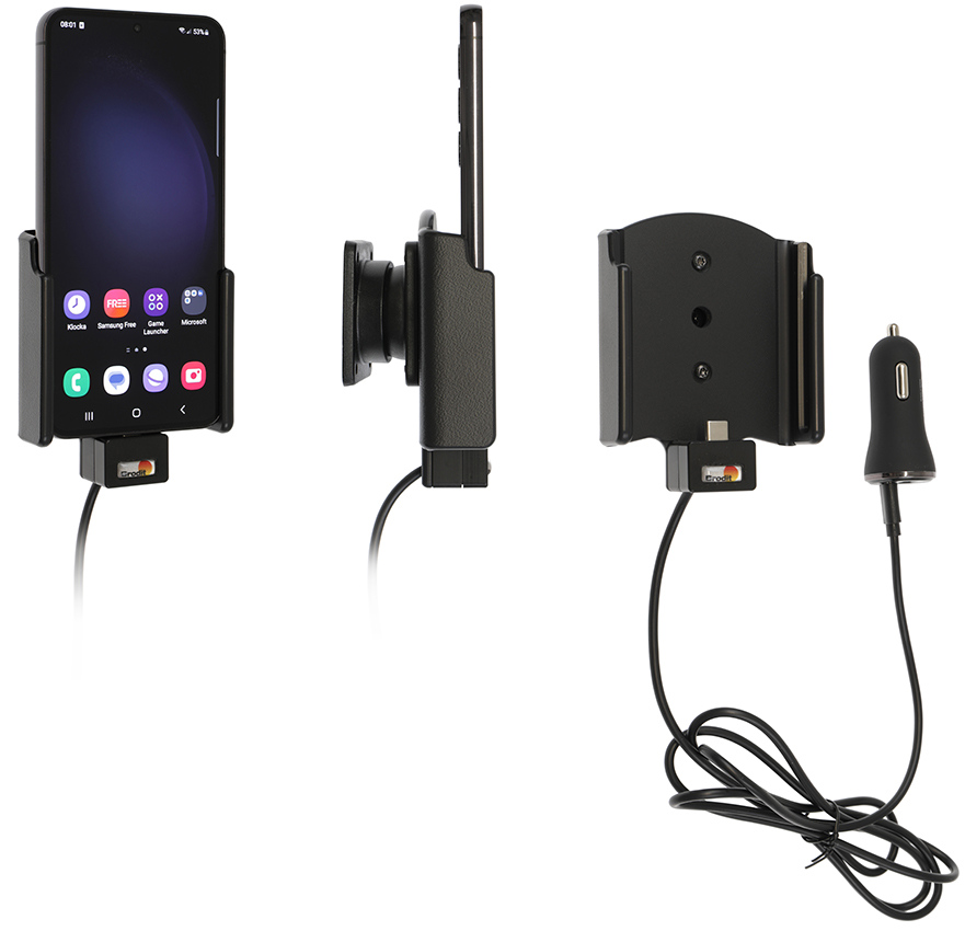 Samsung Galaxy S23 Active holder with 12V USB plug