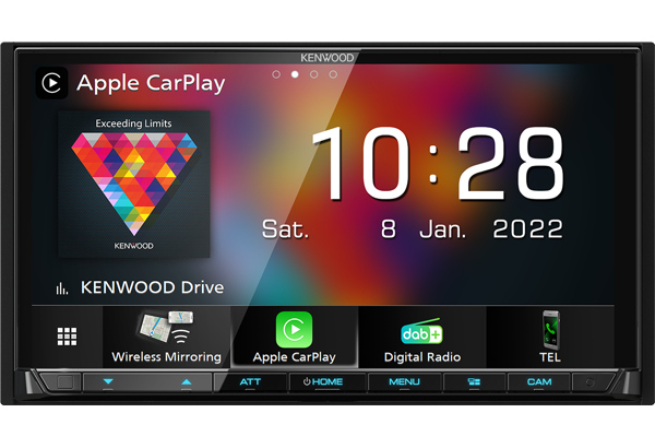 Kenwood DMX 8021DABS 2DIN 70quot tums multimediaradio Trådlosa bilspelAndroid Auto