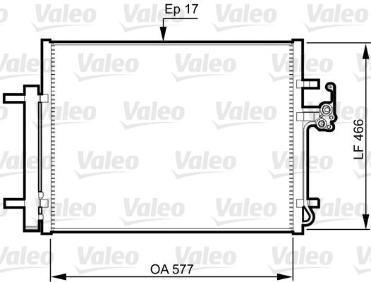 Condenser, air conditioning 814360 Valeo