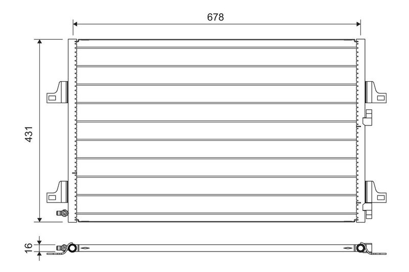 Condenser, Air Conditioning 814007 Valeo