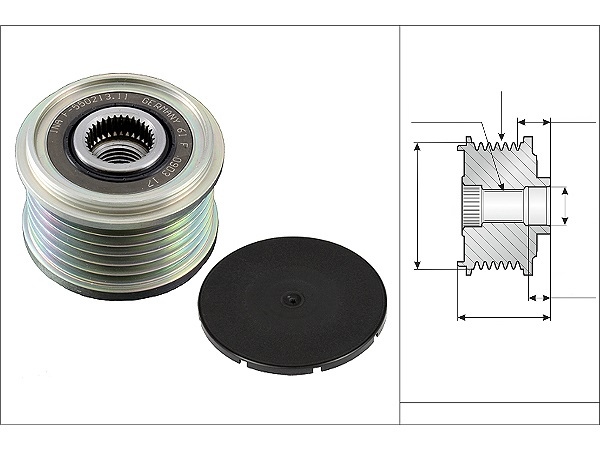 INA Freewheel Clutch Requires special tools for mounting 535 0102 10 Freewheel Clutch Alternator,Flexible Coupling Sleeve RENAULT,NISSAN,DACIA
