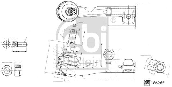 Tie Rod End 186265 FEBI