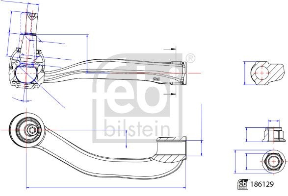 Tie Rod End 186129 FEBI