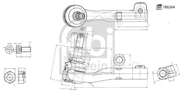 Tie Rod End 186264 FEBI