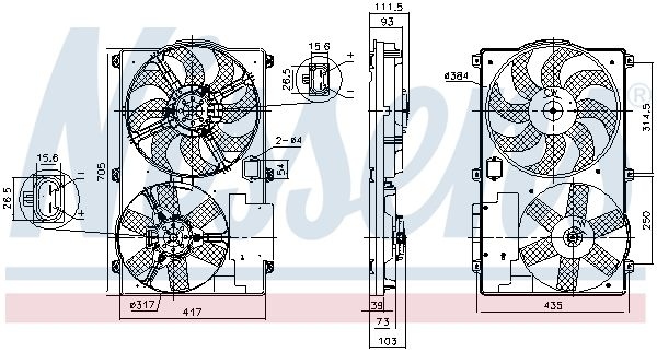 Cooling Fan Wheel 850092 Nissens